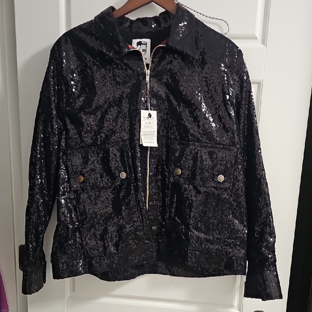 Elegant Black Sequin Blazer